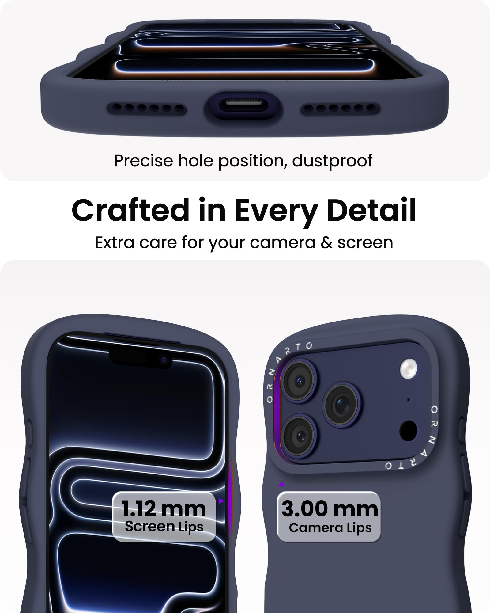 Precise hole position, dustproof

Crafted in Every Detail
Extra care for your camera & screen

1.12 mm Screen Lips

3.00 mm Camera Lips