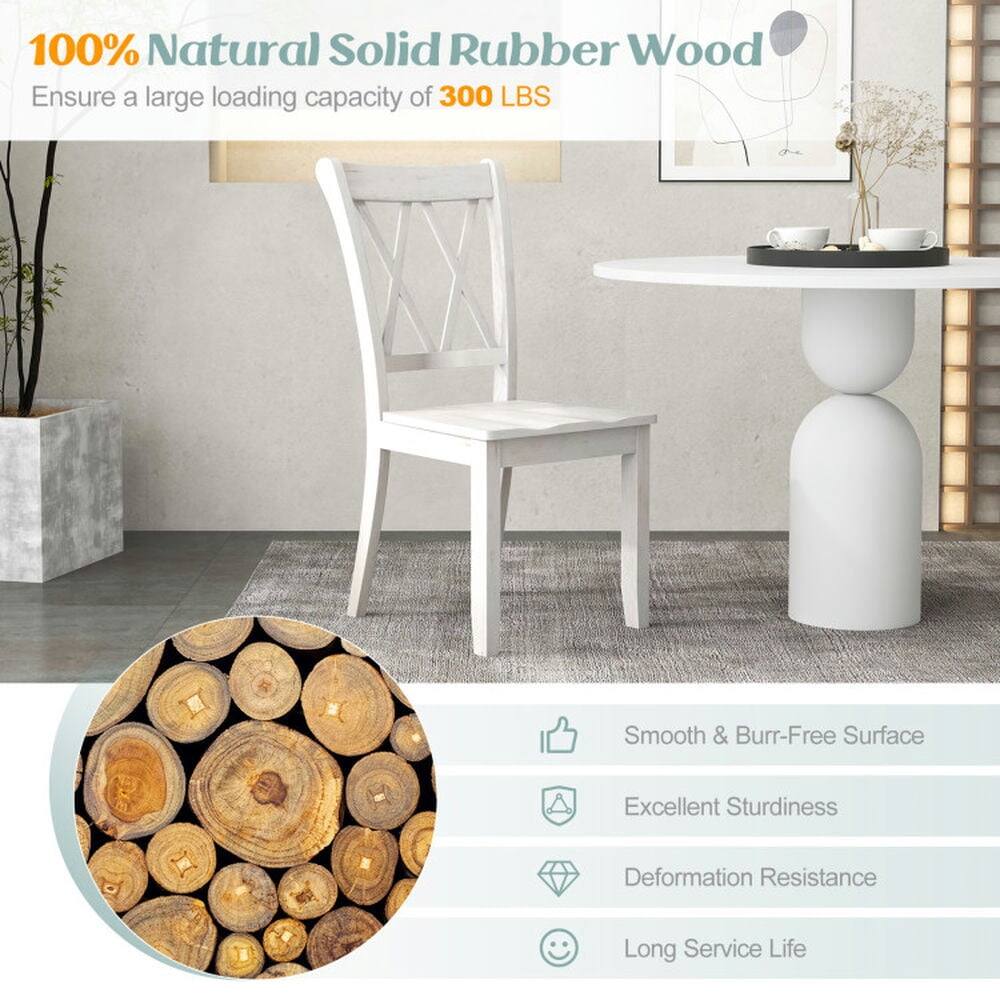 100% Natural Solid Rubber Wood  
Ensure a large loading capacity of 300 LBS  

- Smooth & Burr-Free Surface  
- Excellent Sturdiness  
- Deformation Resistance  
- Long Service Life