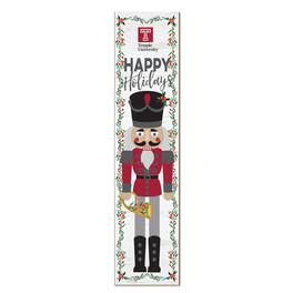 Jardine - Temple Owls 11" x 46" Nutcracker Holiday Leaner Sign - White