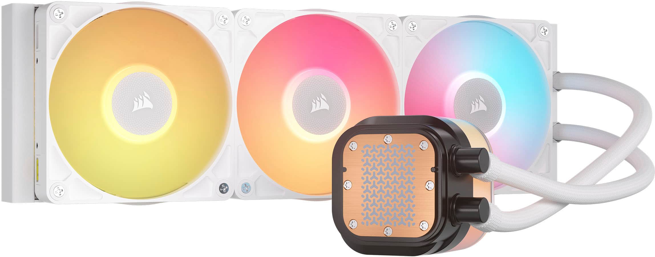 Alt View 11. CORSAIR - iCUE LINK TITAN 360 RX LCD Liquid CPU Cooler - White.