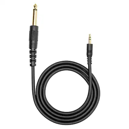 Front. MOVO - Movo WGA-1 6.35mm Guitar Cord to 3.5mm Extension TRS Male to Male Audio Cable.