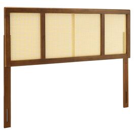 Delmare Cane King Headboard by Modway - Walnut