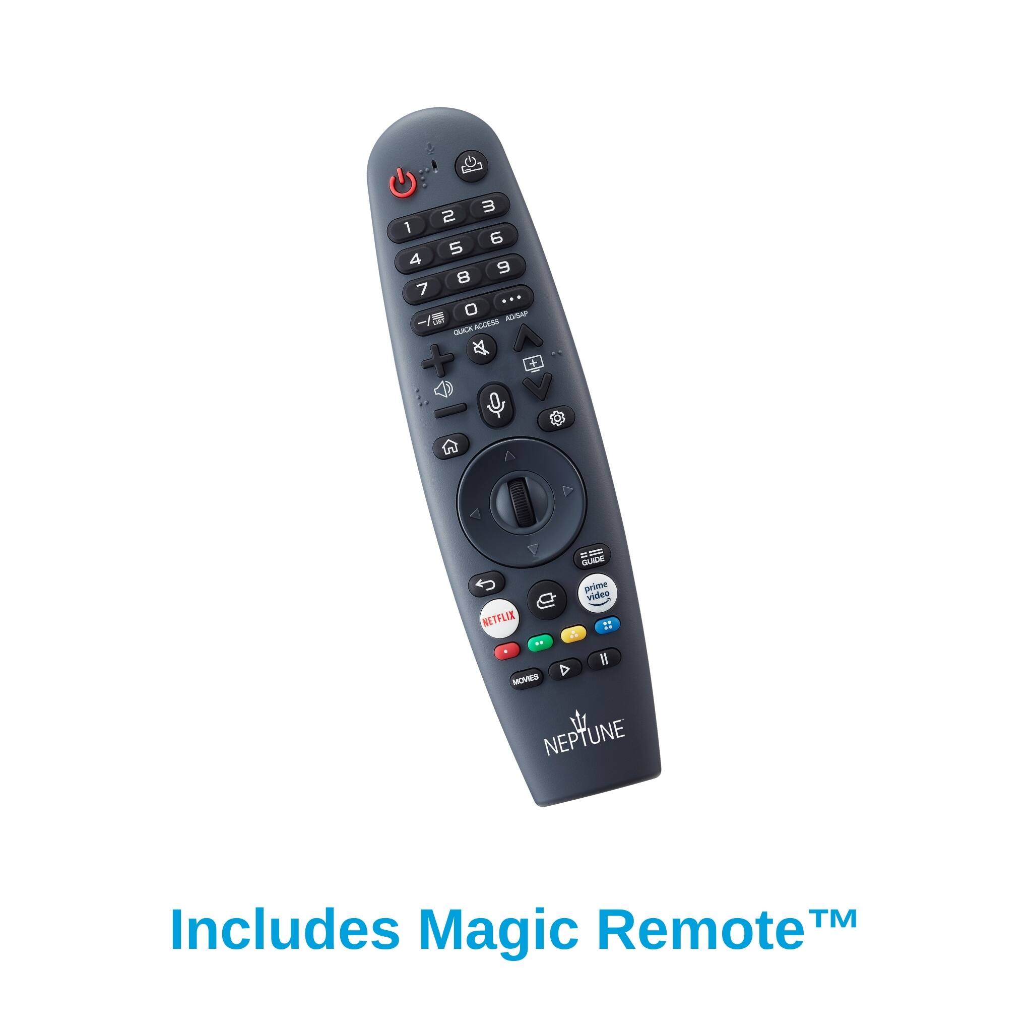 1 4 7 3 2 6 5 9 8 ... O P GuCK ACCEDS A 6 NETFLIX MOVEES GLCE private video A I A NEPTUNE NEP TM Includes Magic Remote