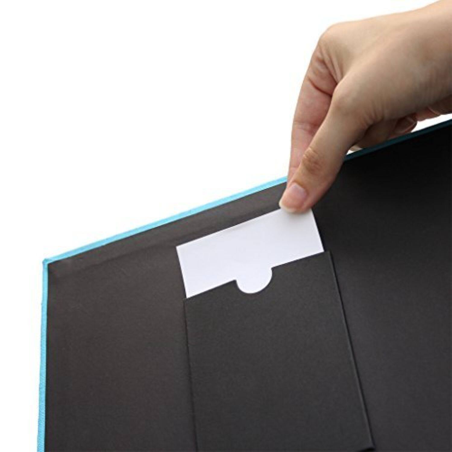 Alt View 2. Zink - Cloth Covered Scrapbook Album, 8" x 8” Large Photo Album Scrapbook with Front Picture Window.