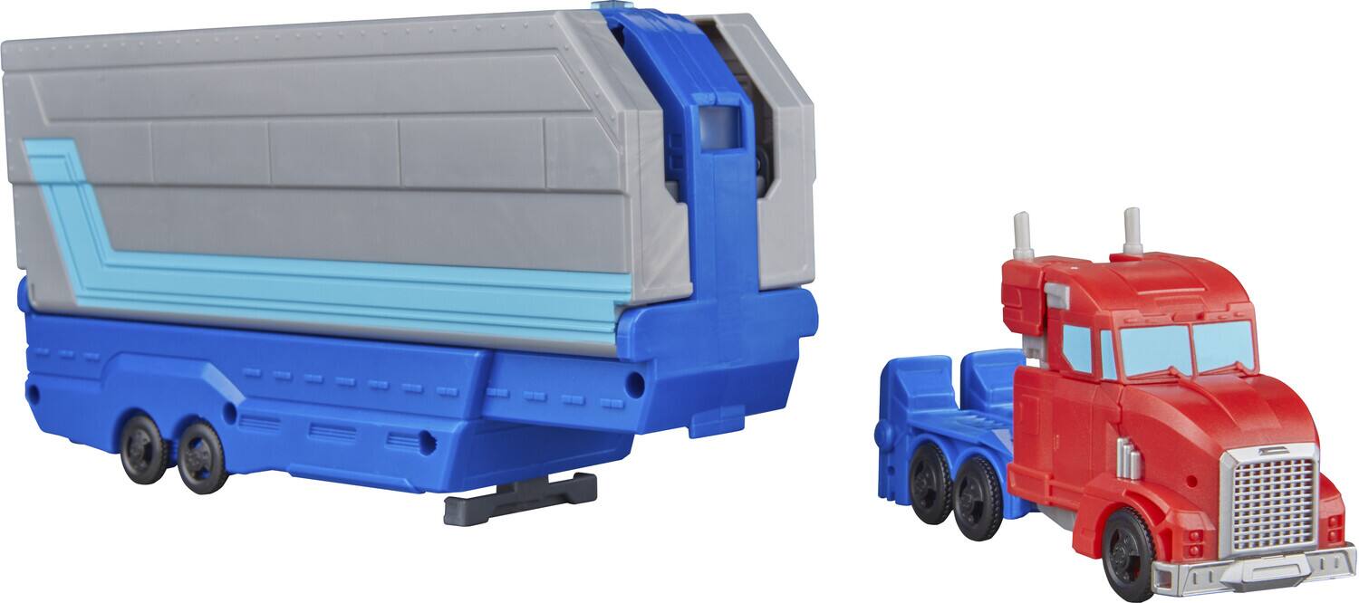 Alt View 2. Hasbro - Hasbro Collectibles - Transformers: EarthSpark - Optimus Prime Battle Trailer Playset with Action - COLLECTIBLES - Multicolor.