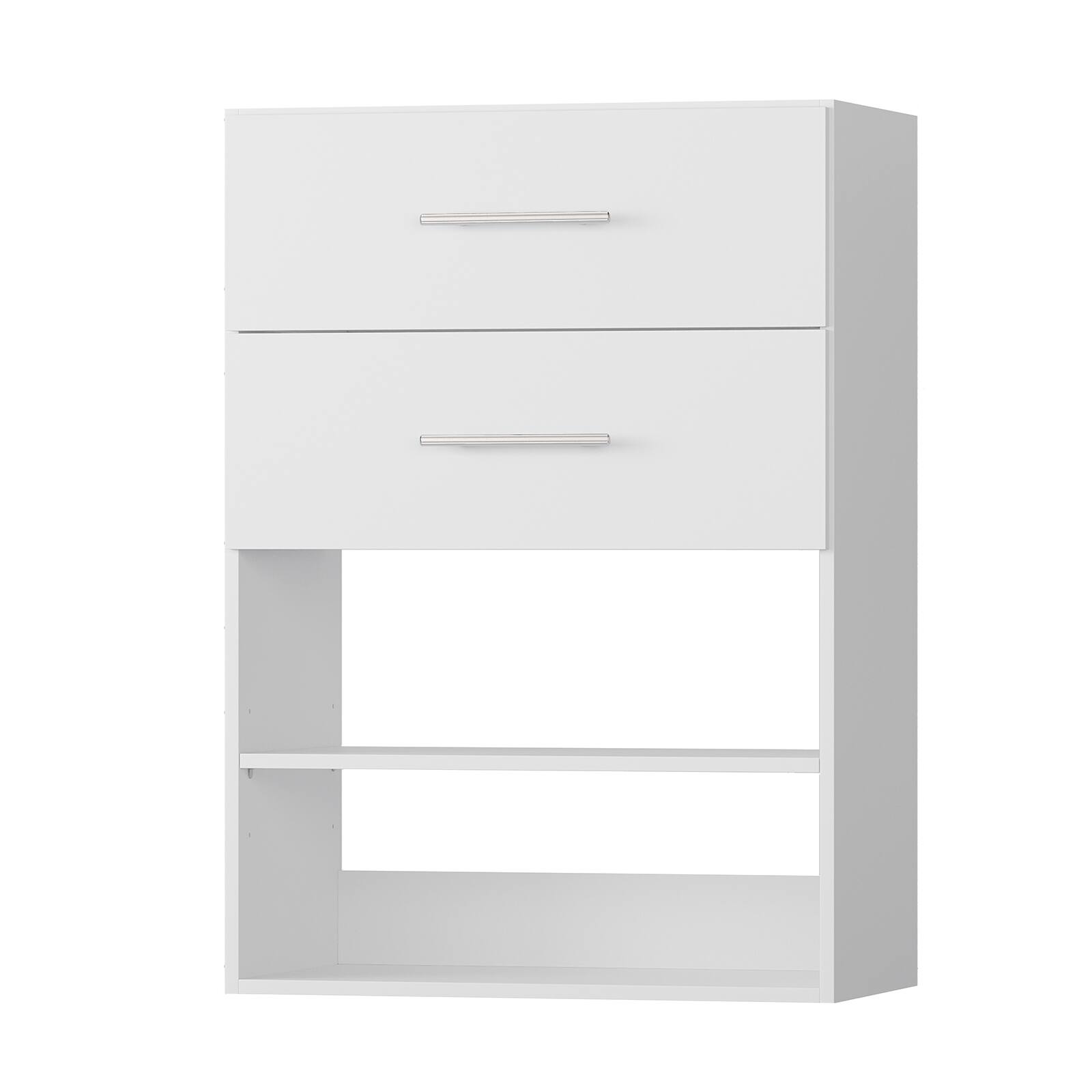 Alt View 5. LOVMOR - LOVMOR 31.5 in White 2 Drawer Short Tower Closet Unit-Customizable Wall Mounted Modular Closet System for Bedroom Closet - White.