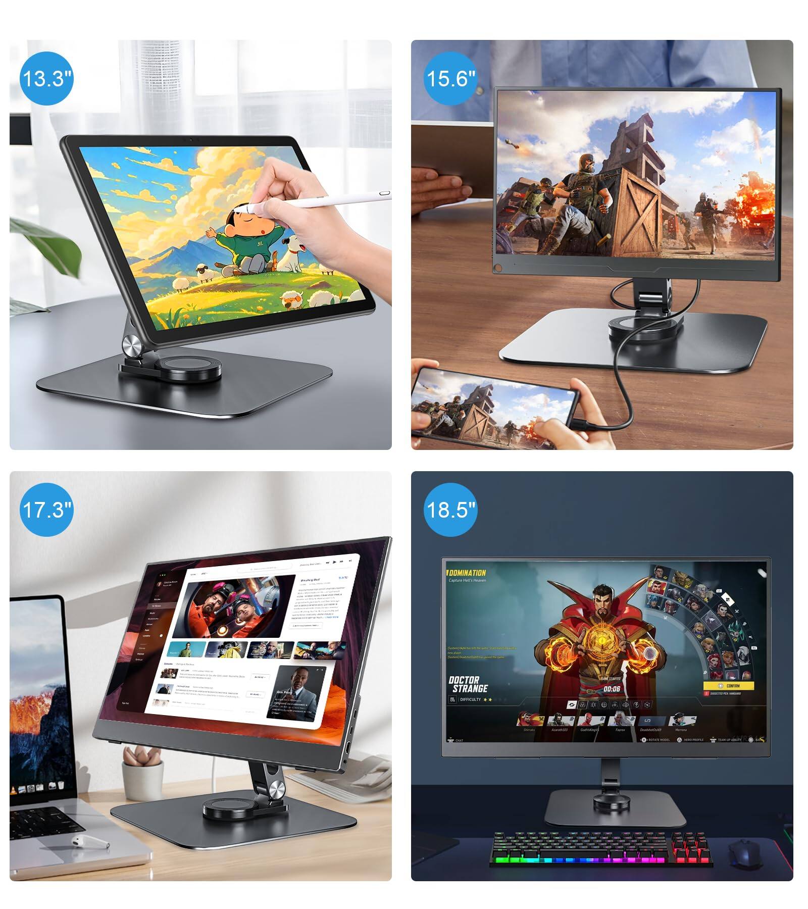 13.3"  
15.6"  
17.3"  
18.5"  

DOMINATION  
DOCTOR STRANGE