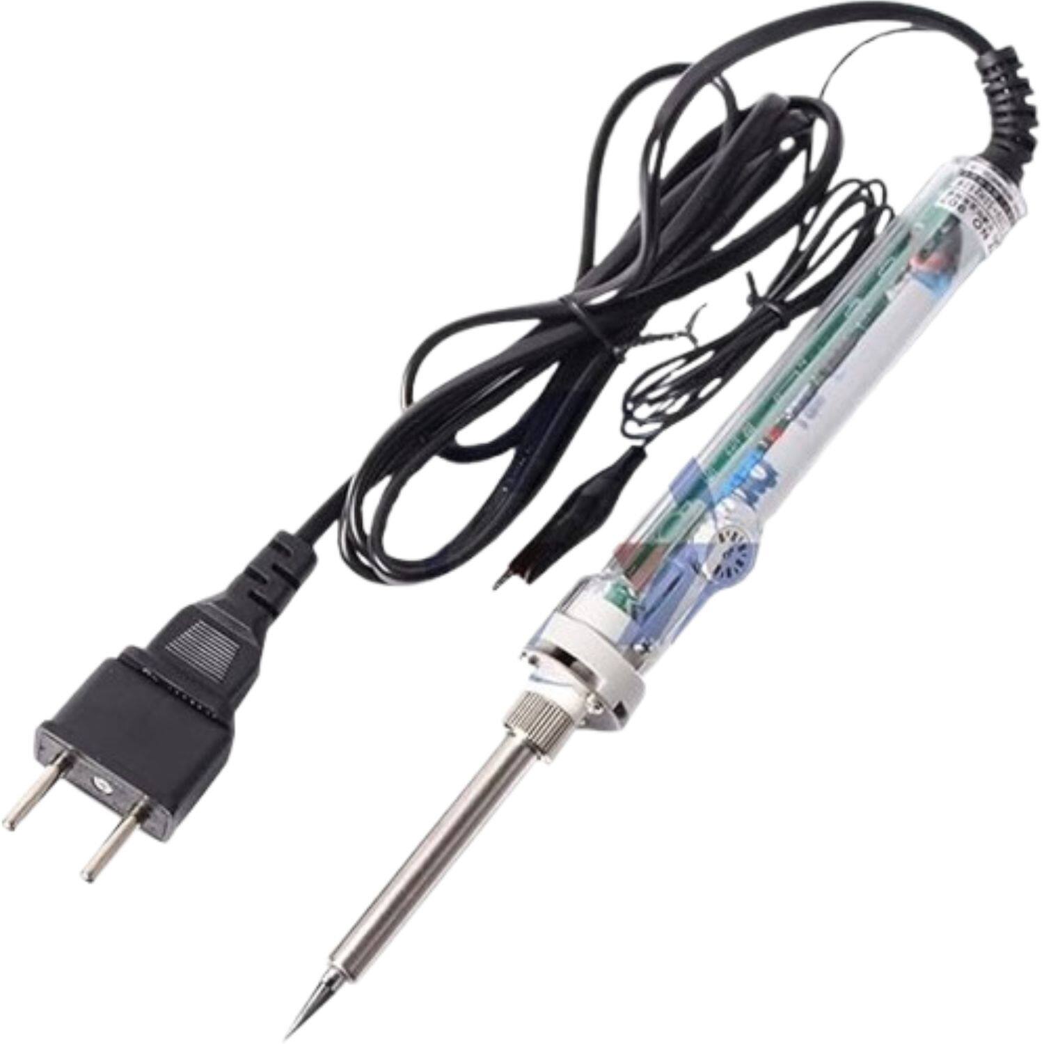 Stock Preferred - 60W Adjustable Temperature Electric Soldering Iron - Black/Silver
