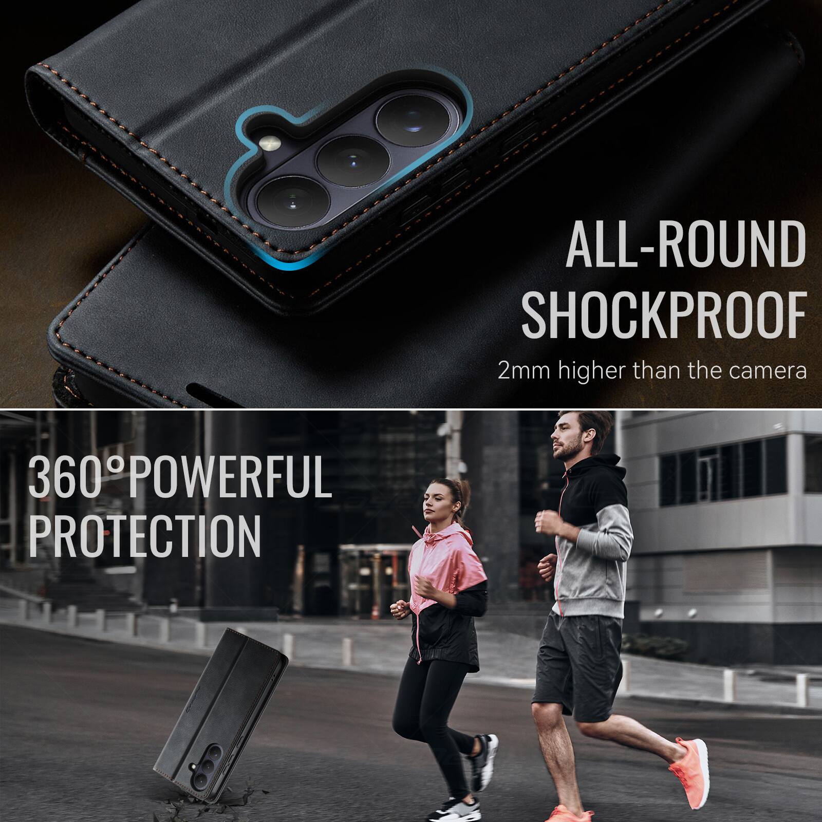 ALL-ROUND SHOCKPROOF  
2mm higher than the camera  

360° POWERFUL PROTECTION