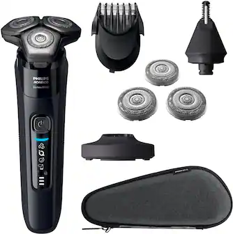Philips Norelco - Rechargeable Electric Shaver 9600 with Extra Shave Heads Included S9507/87 - Black