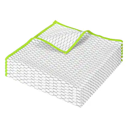 Front. Unique Bargains - 16x16 Inches Fish Scale Microfiber Cloth, 6pcs Ultra Absorbent Lint Free Towel for Glass, Mirror, Kitchen, Cars, Dish - Green.