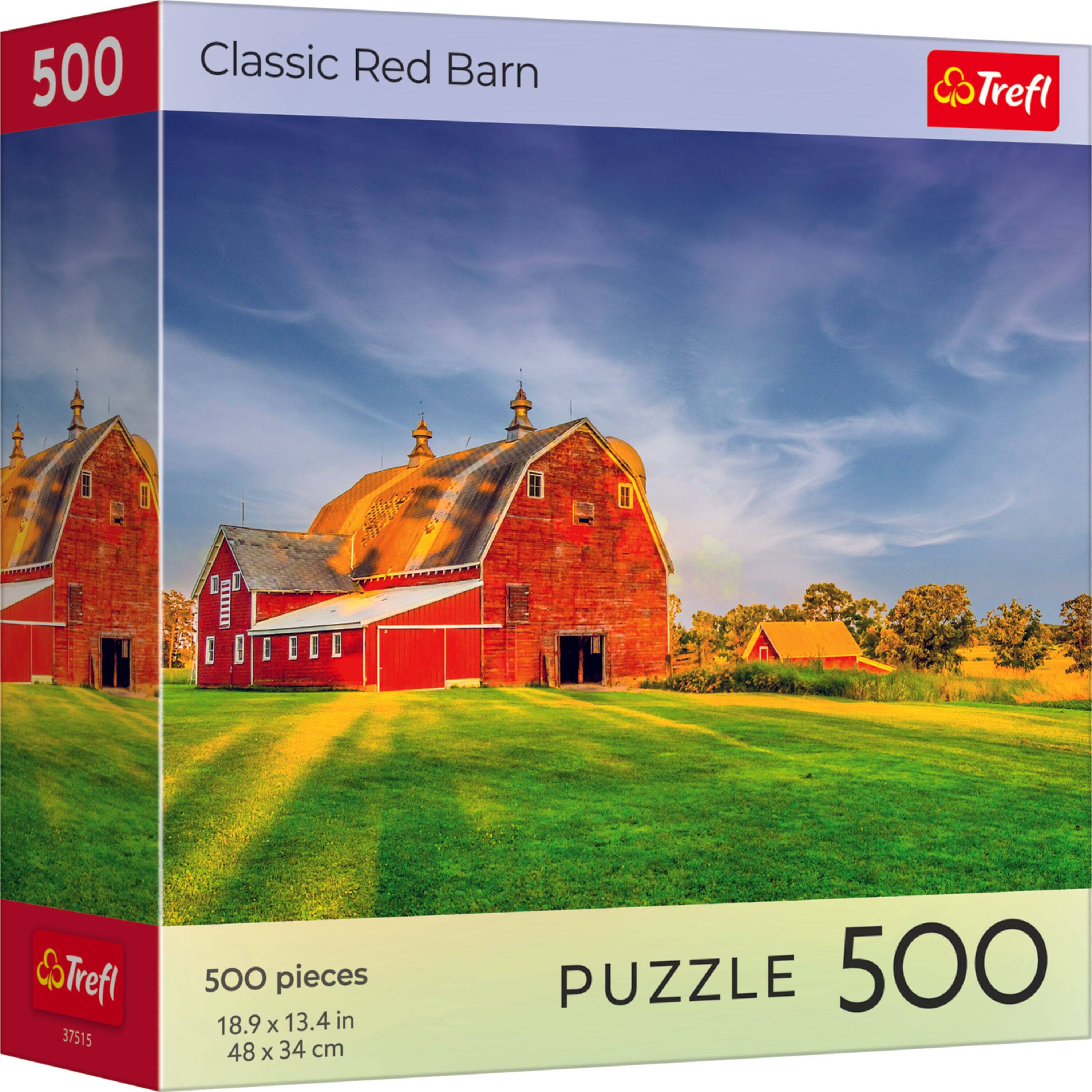 Trefl - Red 500 Piece Puzzle - Nature - Classic Red Barn