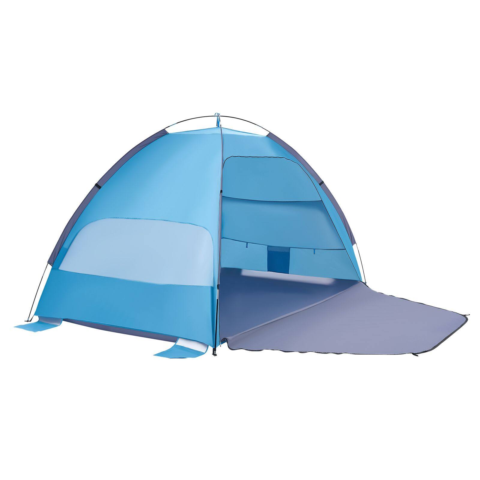 Alt View 8. Loheer - Loheer Beach Tent Sun Shelter for 4 Person UPF 50+ Protection Portable Canopy - Blue.
