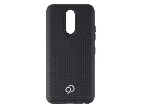 Front. Nimbus9 - Nimbus9 Latitude Dual-Layer Leatherette Case for LG K40 - Black.