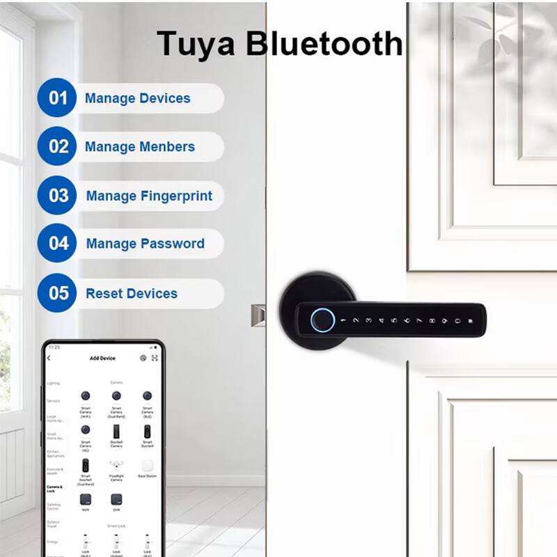 Tuya Bluetooth

01 Manage Devices  
02 Manage Members  
03 Manage Fingerprint  
04 Manage Password  
05 Reset Devices  

Add Device  
Eanas - Carera - da Foo -os