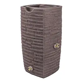 Good Ideas - Impressions Riverwalk 50 Gallon Rain Saver with Spigots - Red Brick
