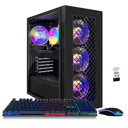 STGAubron - Gaming Desktop PC, Intel Core I7 8th Gen up to 4.1Ghz, GeForce GTX 1660 Super 6G, 16G DDR4, 512G SSD, WIN11H - Black