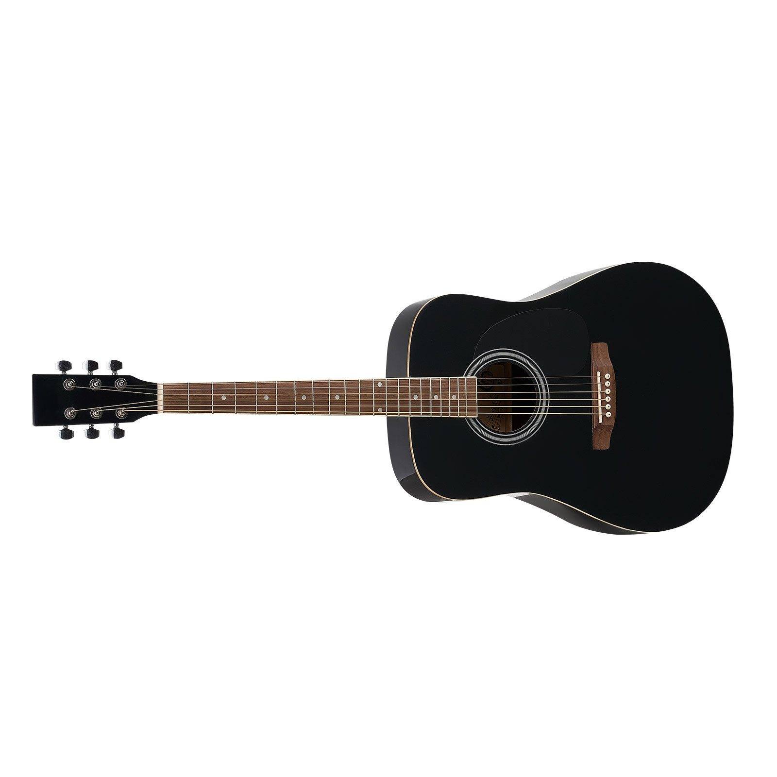 Alt View 9. Glintex - 41" Dreadnought Acoustic Guitar, Solid Spruce Top, 6-String, Beginner Bundle with Gig Bag, Tuner, Capo, Picks, Strap - Black.