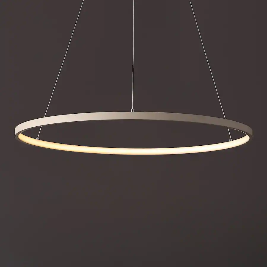 Jonathan Y Brice 23.75" Modern Contemporary Metal Round Dimmable ...