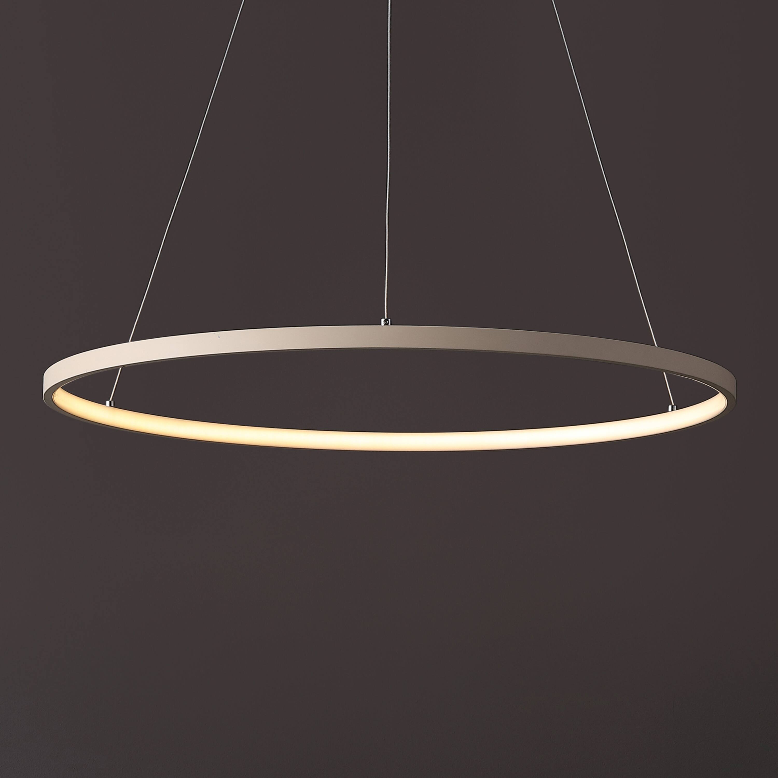 Jonathan Y Brice 23.75" Modern Contemporary Metal Round Dimmable ...