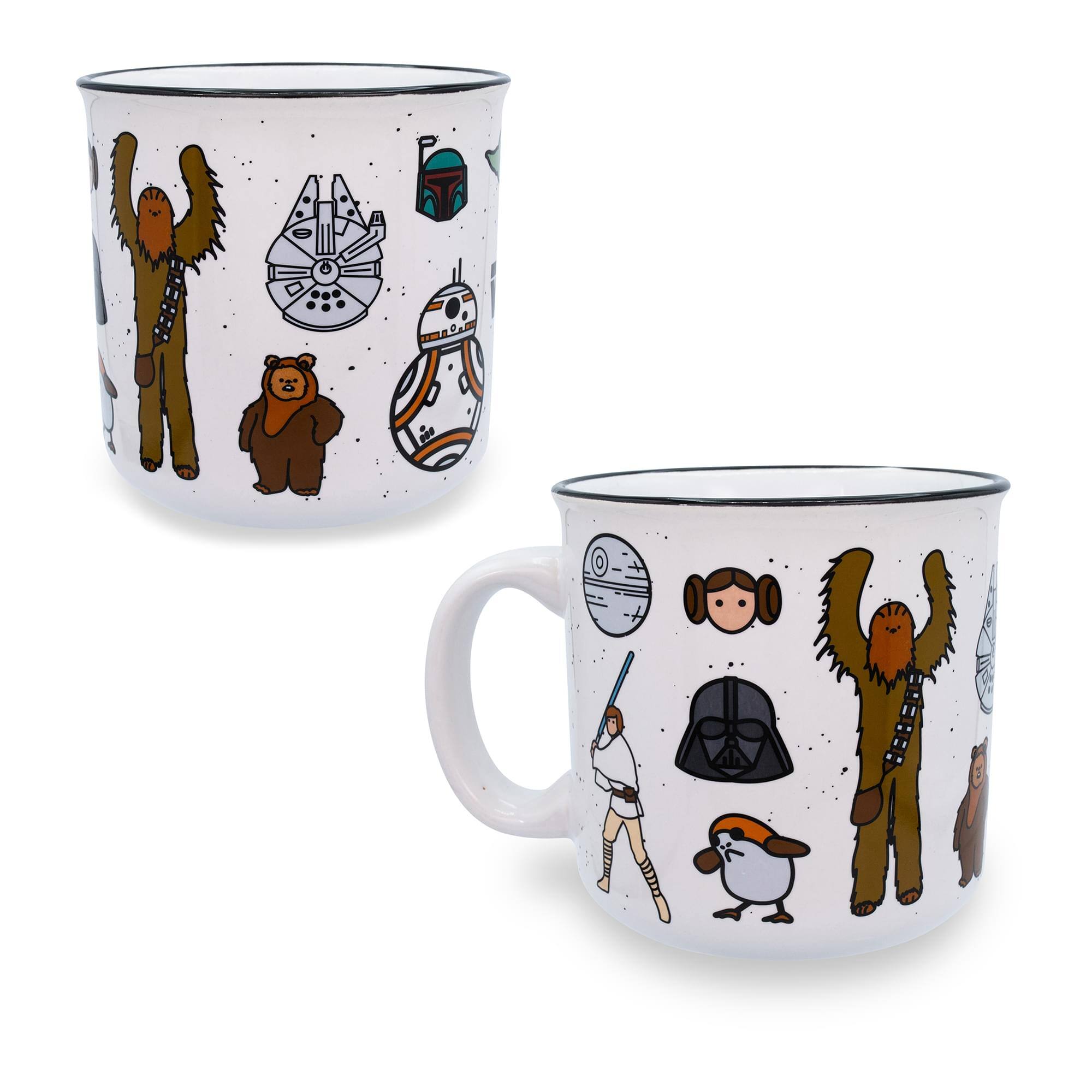 Alt View 1. Star Wars - Star Wars Characters Ceramic Camper Mug | Holds 20 Ounces - White.