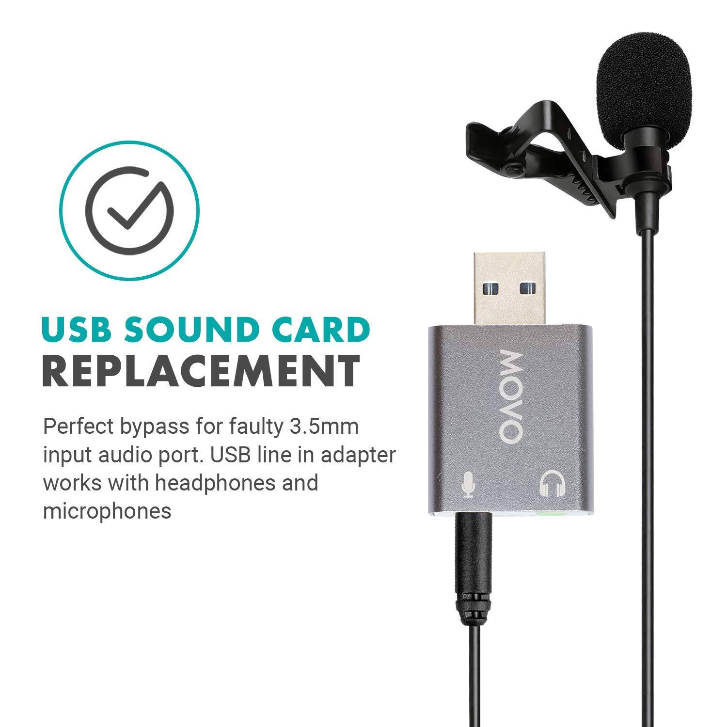 USB SOUND CARD REPLACEMENT

Perfect bypass for faulty 3.5mm input audio port. USB line in adapter works with headphones and microphones