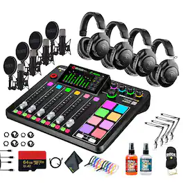 RODE - RODECaster Pro II + Headphones + Podcast Microphone + Mic Arm Stand + More (Bundle)