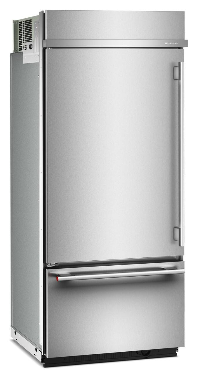 Alt View 9. KitchenAid - 20.8 Cu. Ft. Built-In Bottom Mount Refrigerator with Platinum Interior - Stainless Steel with PrintShield Finish.