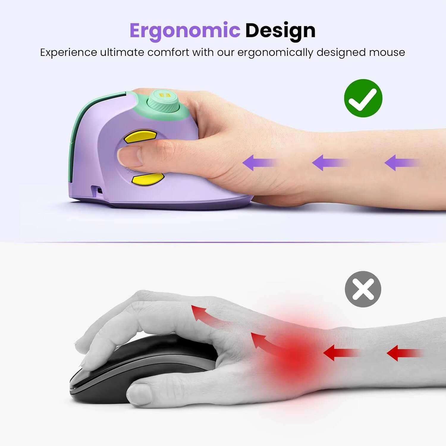 Ergonomic Design  
Experience ultimate comfort with our ergonomically designed mouse ES X

Ergonomic Design  
Experience ultimate comfort with our ergonomically designed mouse