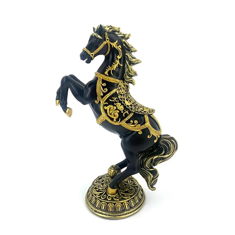 Front. FC Design - FC Design 10"H Upright Horse with Royal Saddle Figurine Statue Office Desk Tabletop Home Decor Gift - Multi-Color.