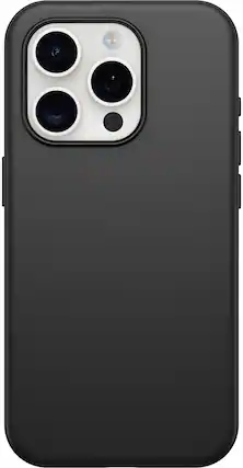Front. OtterBox - Symmetry Series Hard Shell for MagSafe for Apple iPhone 15 Pro - Black.