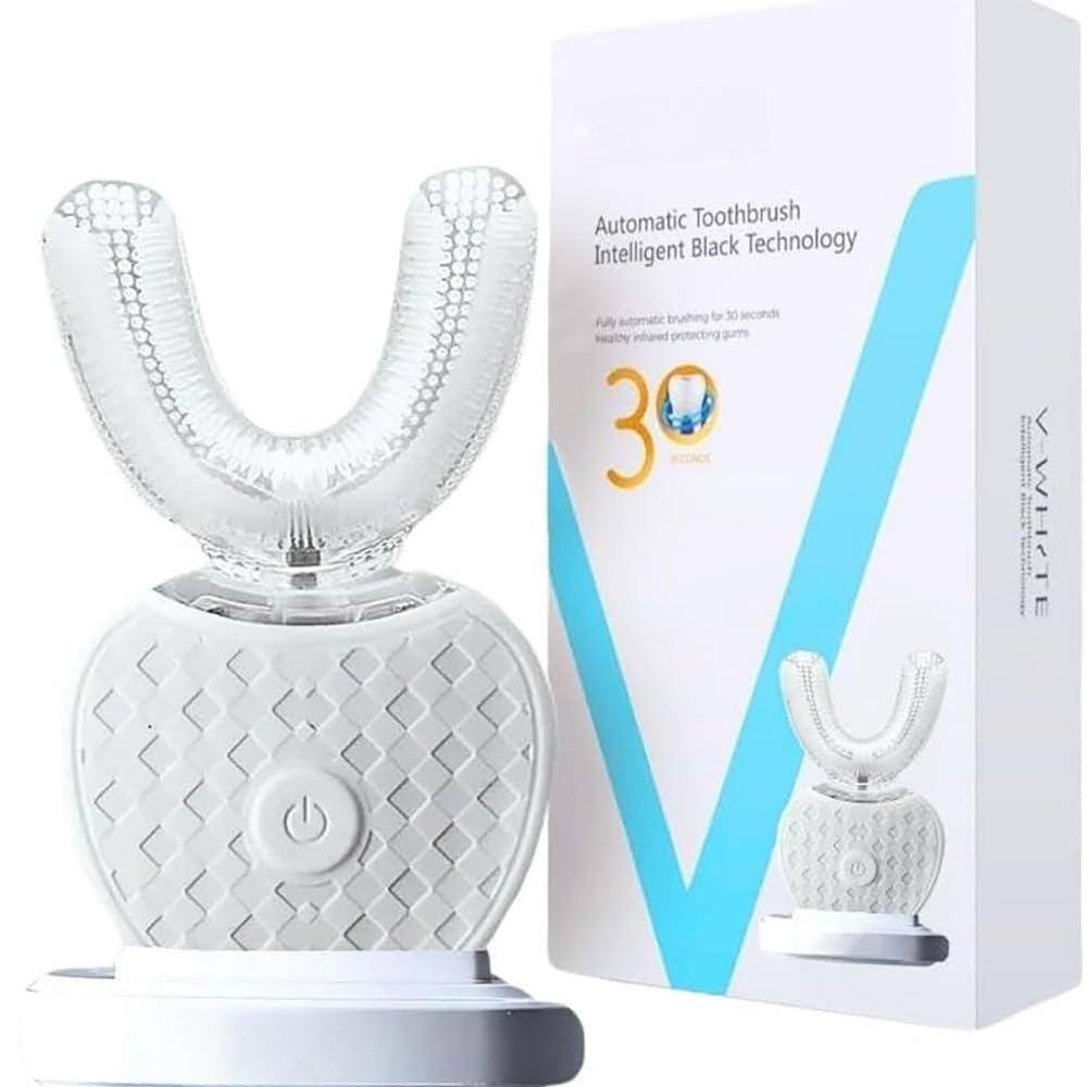 Automatic Toothbrush  
Intelligent Black Technology  

Fully automatic brushing for 30 seconds  
Healthy infused protecting gums  

30 seconds  

VWHITE