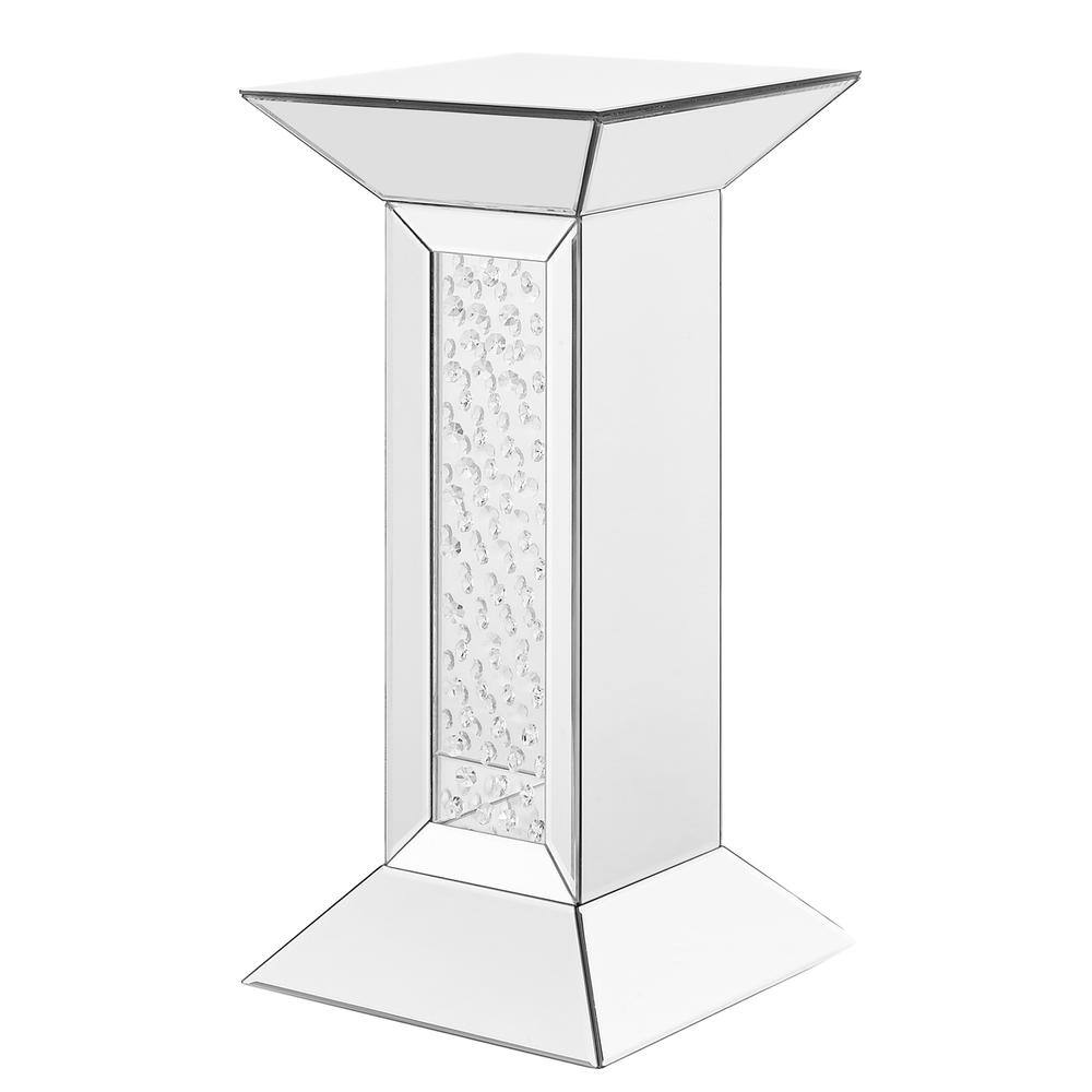Alt View 2. Elegant Decor - 12 inch Crystal End Table in Clear Mirror Finish - Clear.