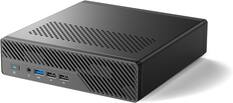 Front. Minisforum - MS-01 Mini PC, Intel Core i5‑12600H, 32GB RAM, 1TB SSD, PCIe Expansion Support - Black.