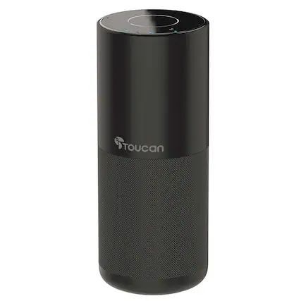 Front. Toucan - Conference Speaker – Bluetooth Speakerphone with Microphones, Plug & Play - Black.
