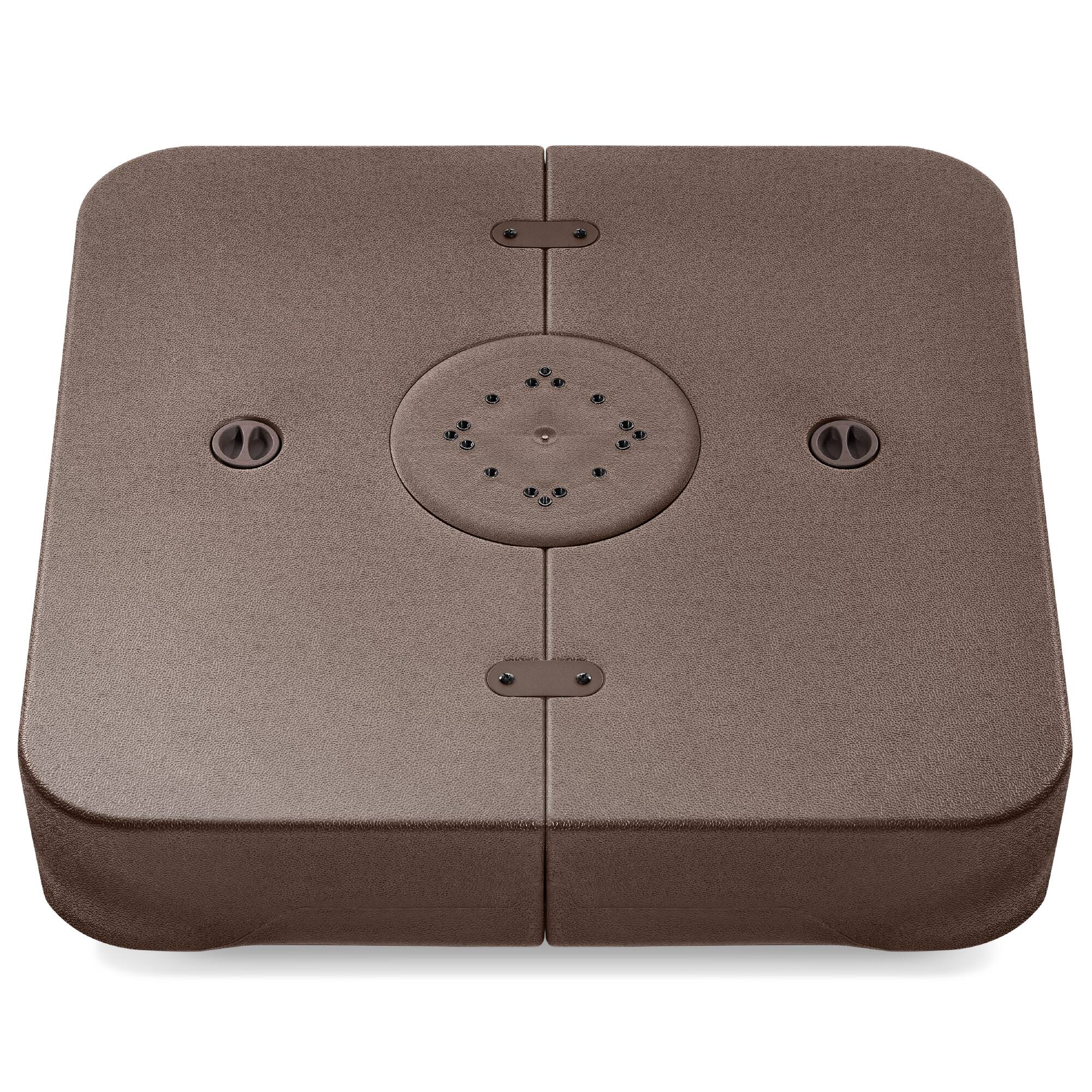 Front. Best Choice Products - Best Choice Products 330lb Capacity Fillable Heavy-Duty Outdoor Cantilever Umbrella Base w/ Easy-Fill Spouts - Brown - Brown.