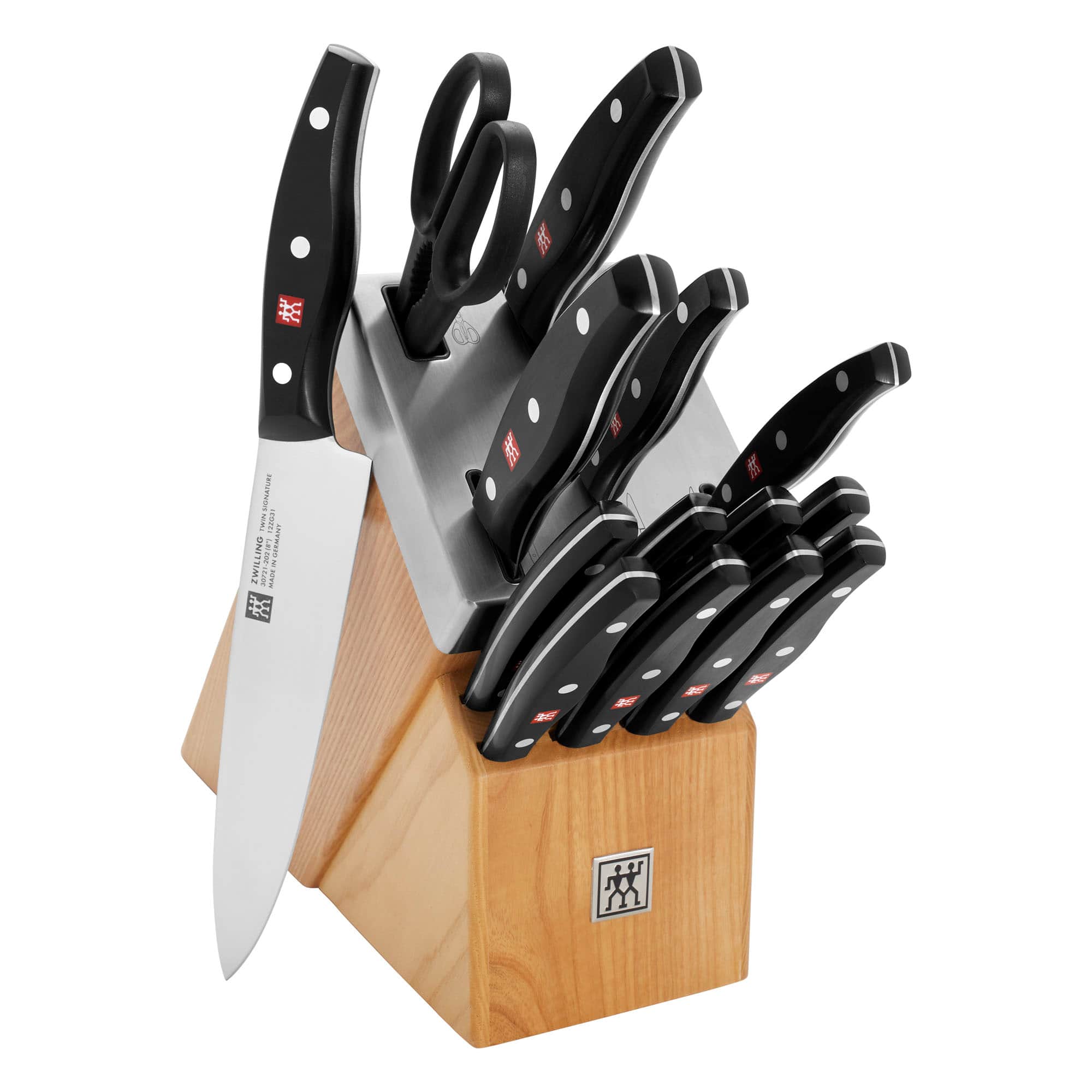 ZWILLING - TWIN Signature 15-pc Self-Sharpening Knife Block Set - Natural