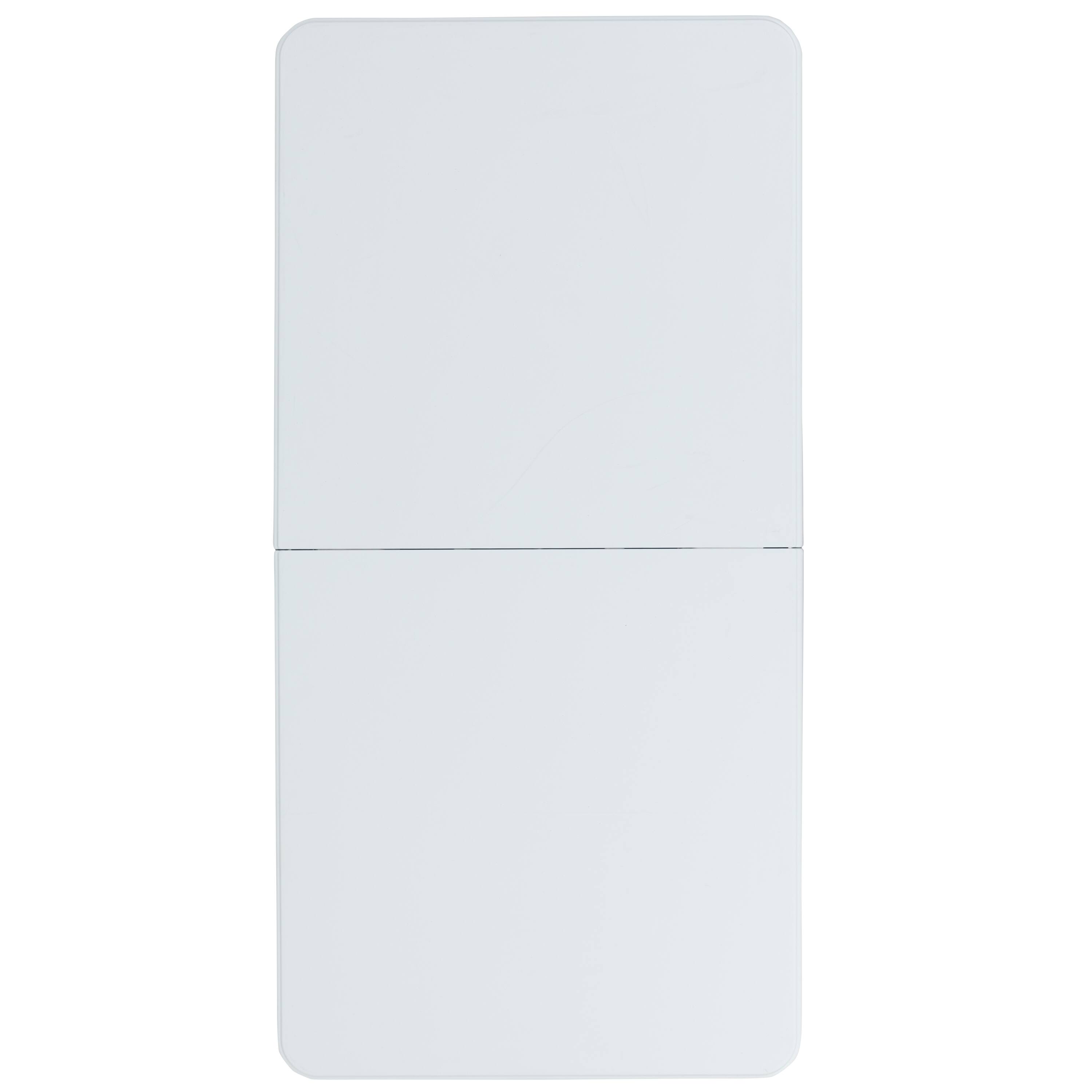 Alt View 7. Emma + Oliver - Height Adjustable Bi-Fold Plastic Folding Table with Carrying Handle - Granite White.