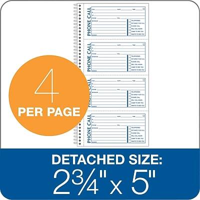 4 PER PAGE

PHONE CALL

DETACHED SIZE: 2 3/4" x 5"