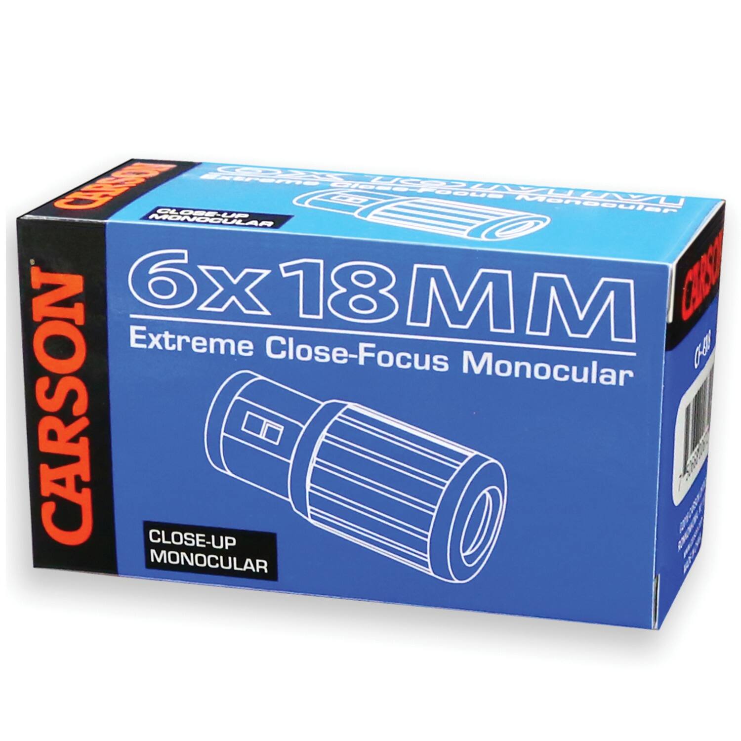 CARSON 6x 18MM Extreme Close-Focus Monocular CLOSE-UP MONOCULAR