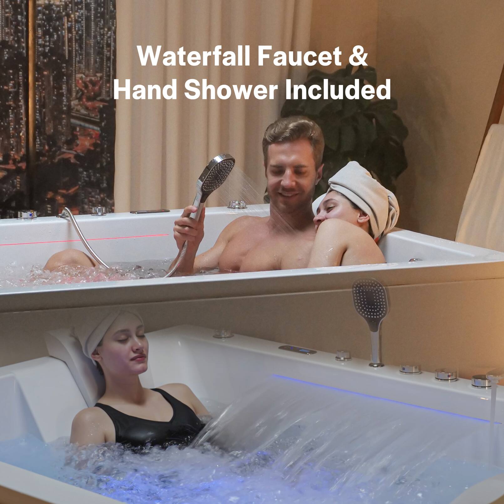 Waterfall Faucet & Hand Shower Included