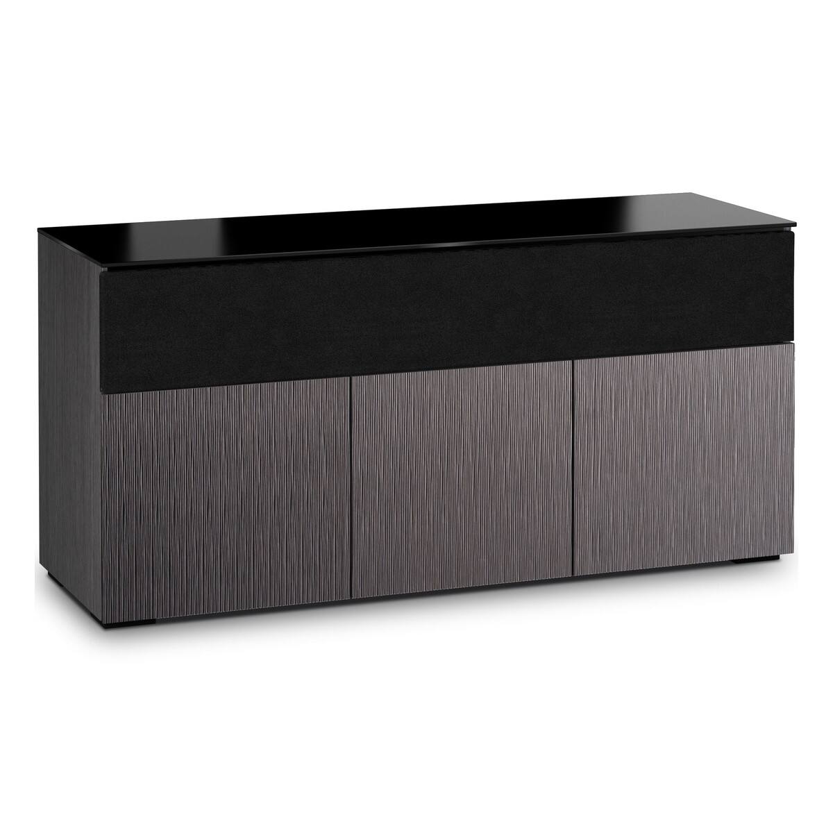 Front. Salamander Designs - Salamander Designs Chameleon Collection Seattle 339 Triple Speaker Integrated Cabinet (Gray Oak with Black Glass) - Black/Gray.