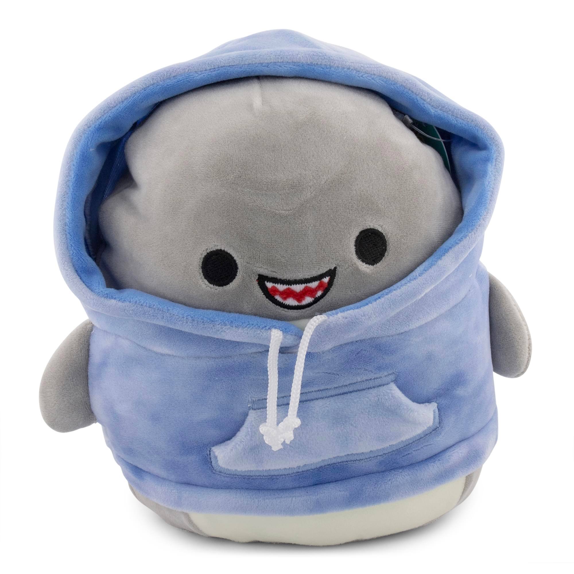 Alt View 1. Kellytoy - Squishmallows Hoodie Squad 8 Inch Plush | Gordon The Shark - Blue.