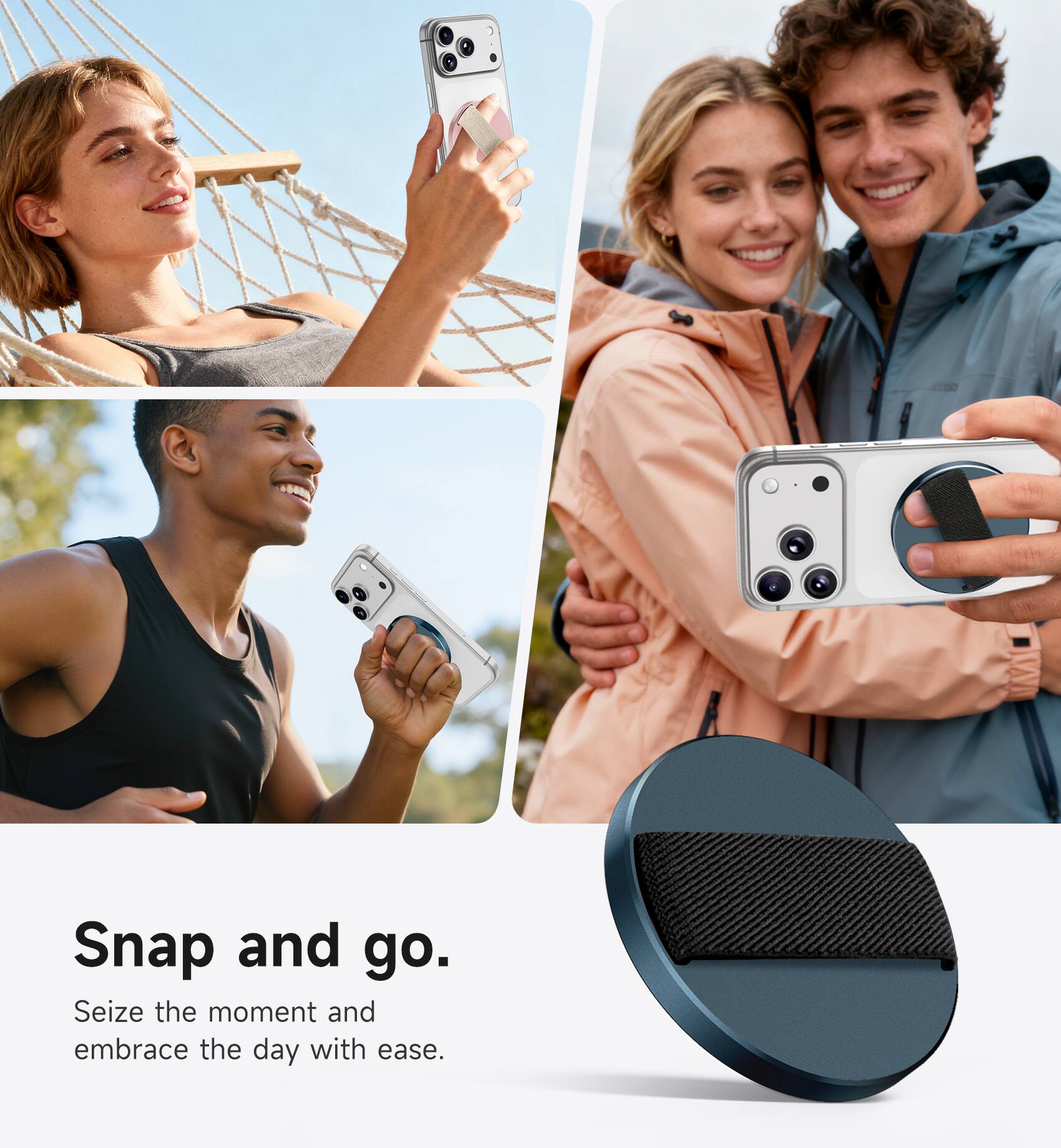 Snap and go.  
Seize the moment and embrace the day with ease.