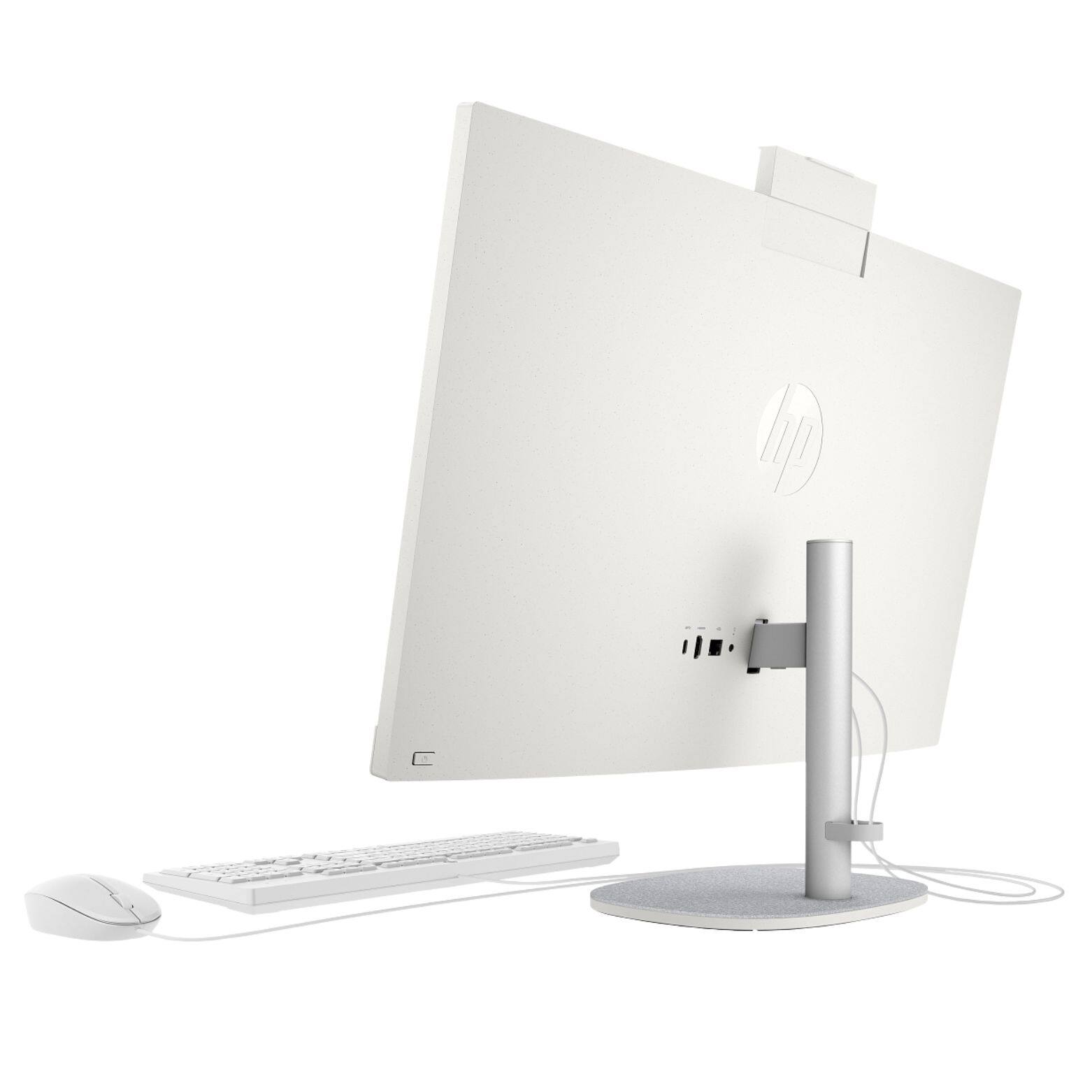 Alt View 3. HP - 27-CR2000T 27" FHD IPS Intel Core Ultra 5 225U 1.5 GHz 16GB DDR5 1TB SSD Intel UHD Windows 11 Home All-in-One Desktop - White.