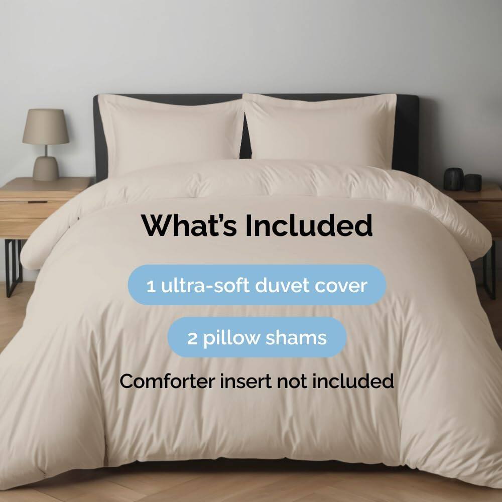 What's Included  
1 ultra-soft duvet cover  
2 pillow shams  
Comforter insert not included