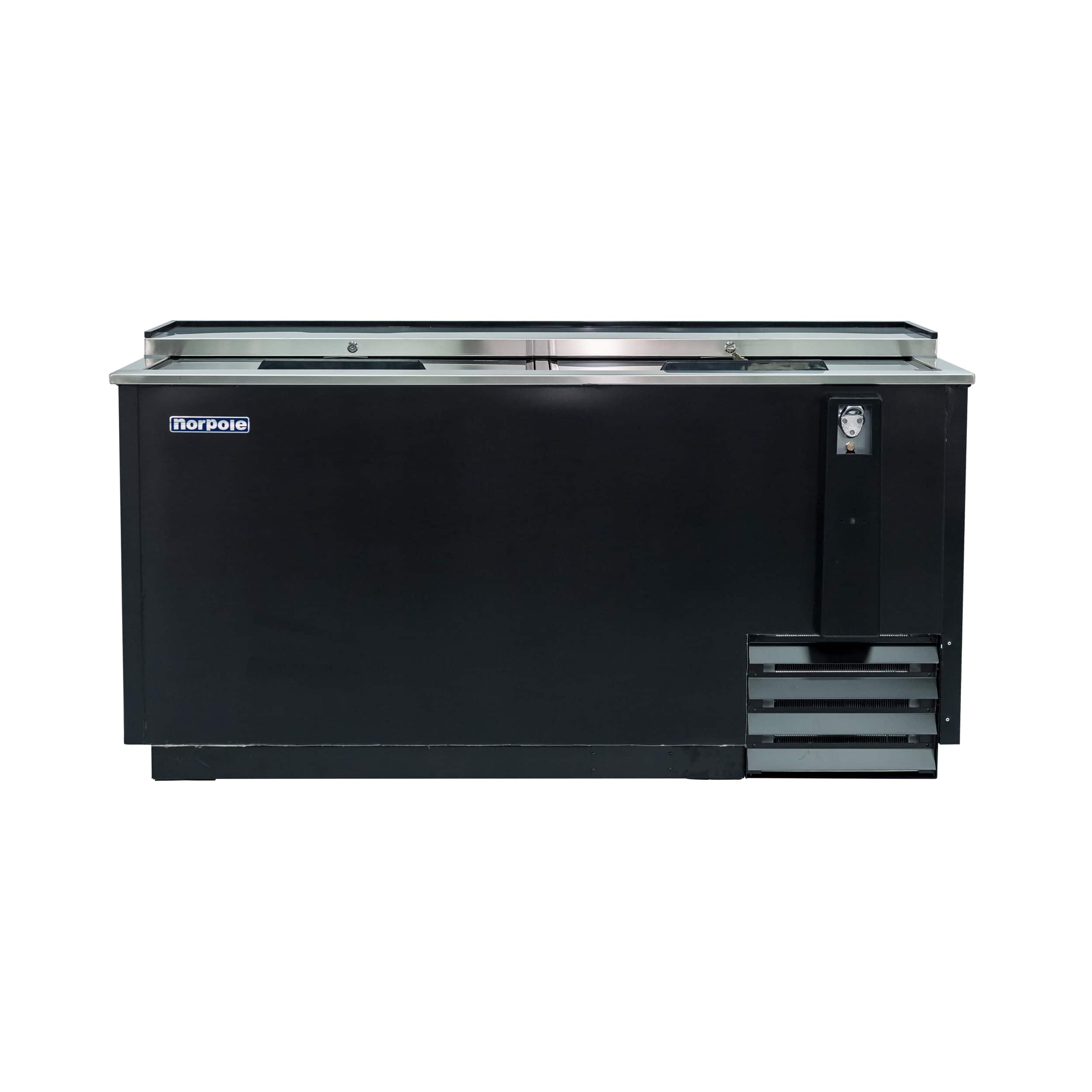 Magic Chef - Commercial 65 in. 18 cu. ft. Sliding Door Beer Cooler - Black
