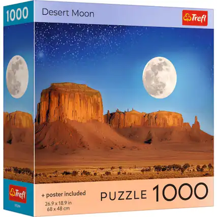 1000 Desert Moon
Trefl
99294
+ poster included
PUZZLE 1000
26.9 x 18.9 in
68 x 48 cm