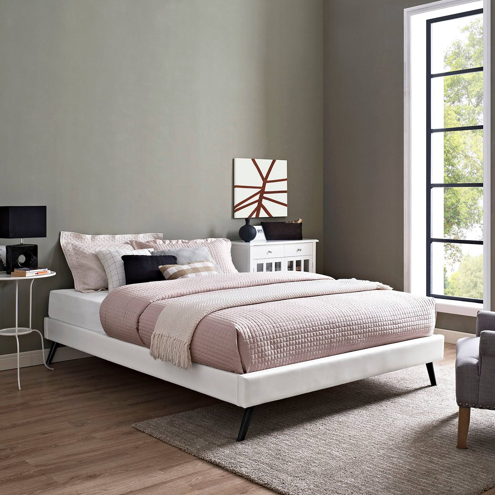 Alt View 2. Modway - Horizon Stainless Steel Full Bed Frame - Green.