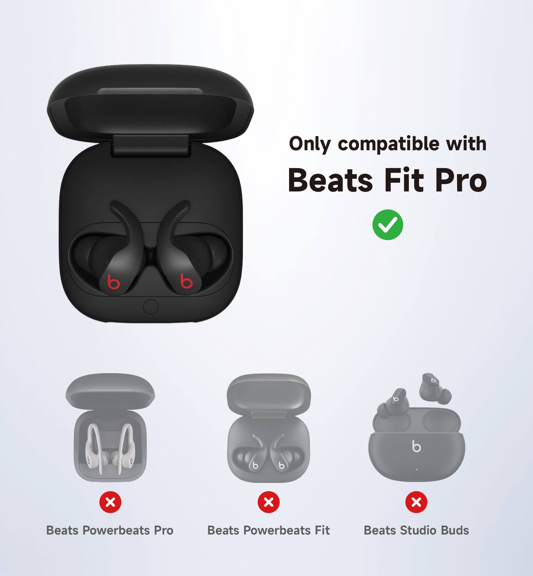 SURITCH Case for Beats Fit Pro Earbuds, Shock Absorbing Protective